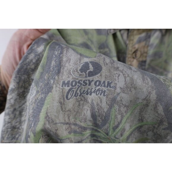 Vintage Mossy Oak Camouflage Mens XL Faded Camouflage Collared Button Shirt - Picture 7 of 11